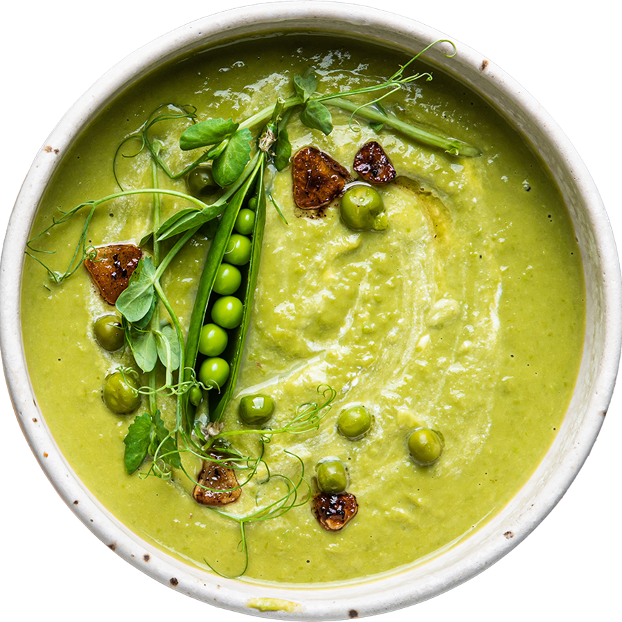 スナップエンドウのポタージュ