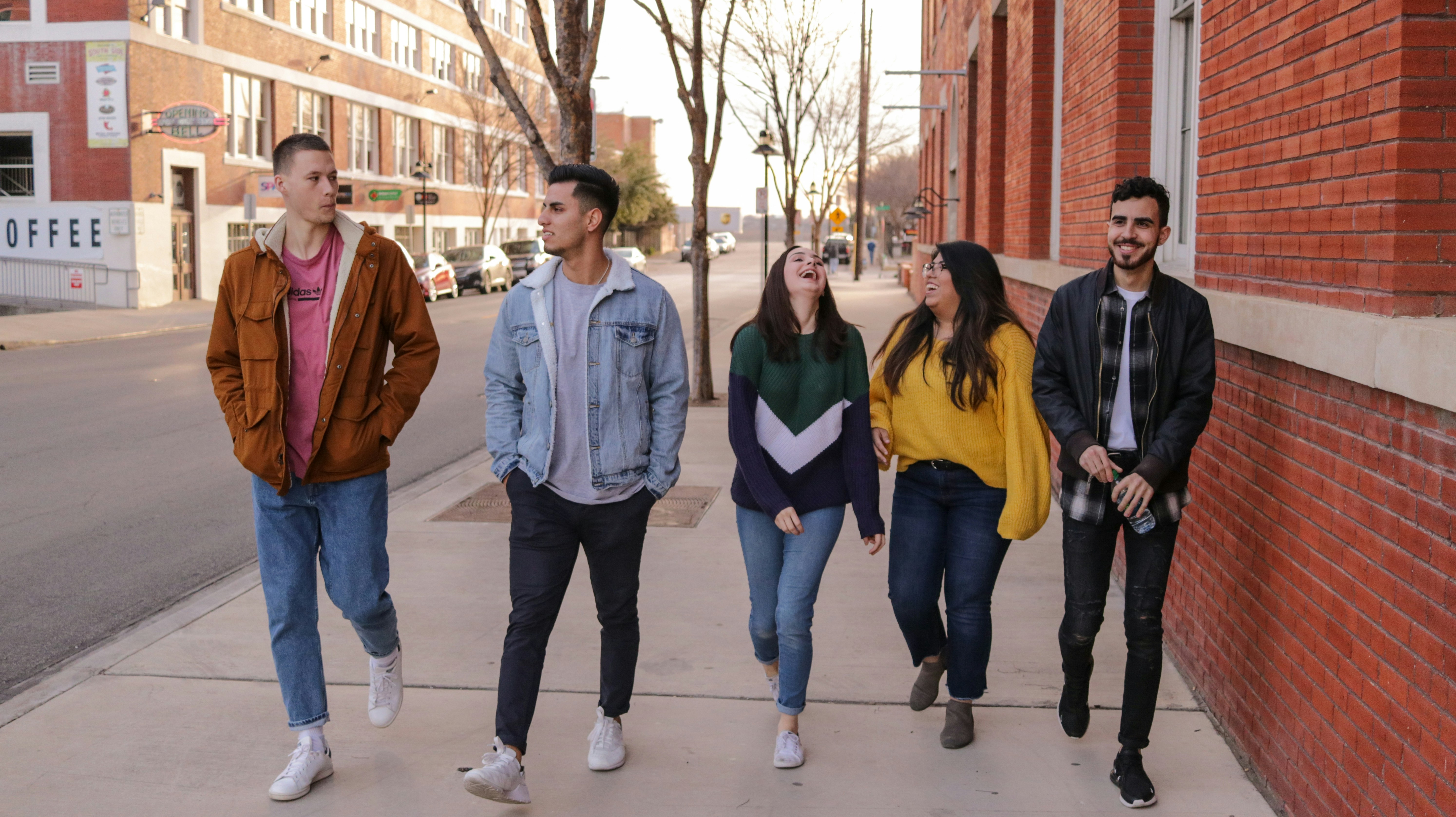 Students walking